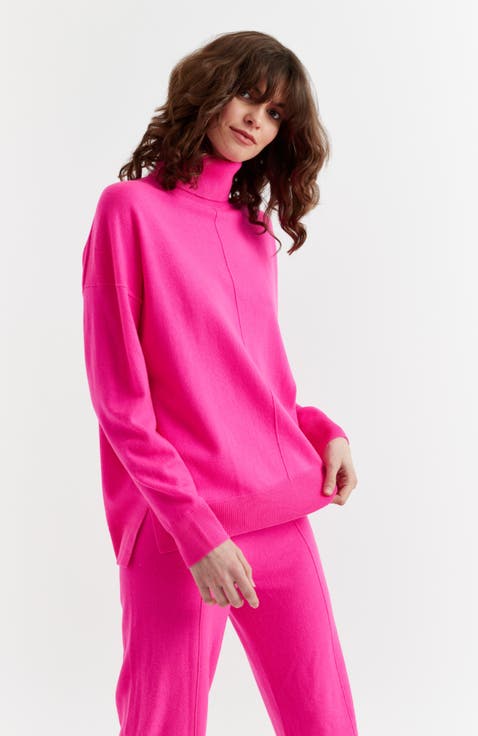 Relaxed Roll Neck Wool & Cashmere Sweater