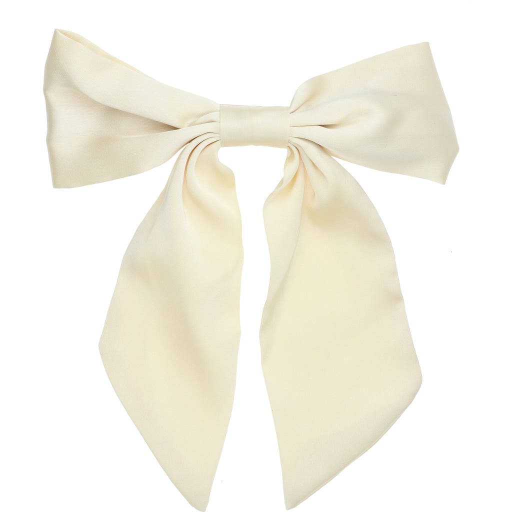 L. Erickson Alison Bow Barrette in Cream