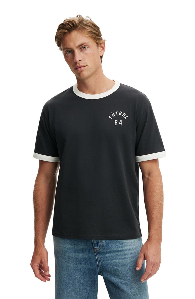 Cotton On Men's Everyday Fit Graphic T-Shirt, Main, color, Washed Black  Futbol 84