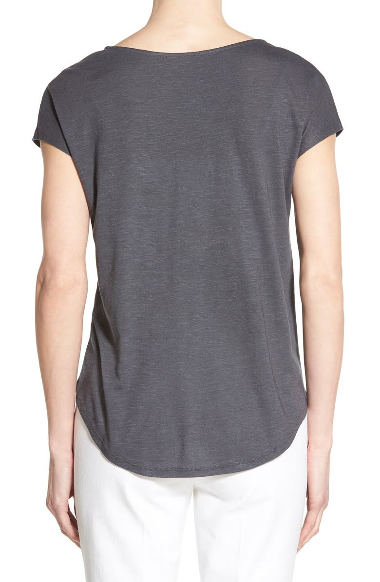 Caslon<sup>®</sup> Lace Trim V-Neck Top, Alternate, color, 