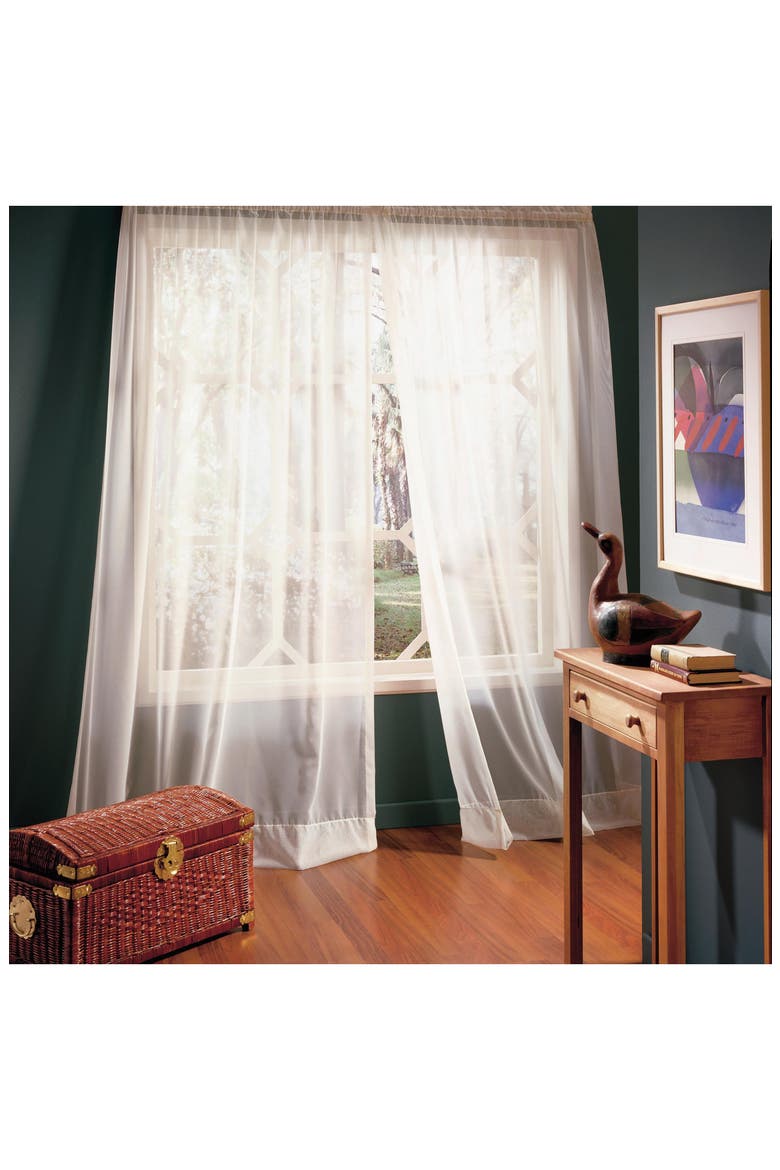 Single Indoor Curtain Panel, Alternate, color, WHITE