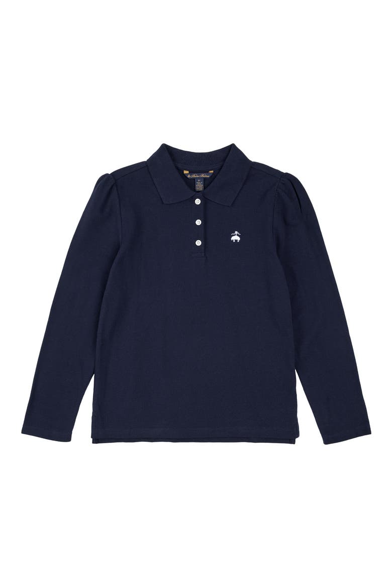 Kids' Long Sleeve Knit Polo, Main, color, NAVY