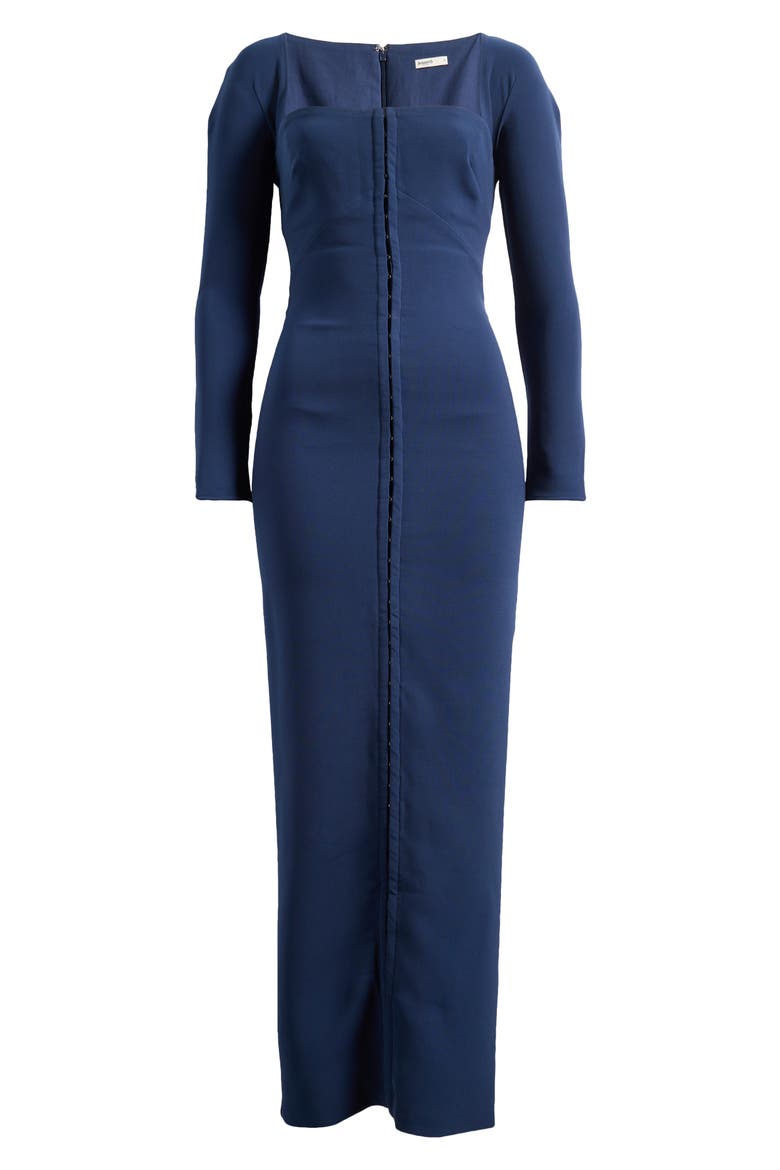 Corinthia Long Sleeve Cocktail Dress, Alternate, color, DRESS BLUES