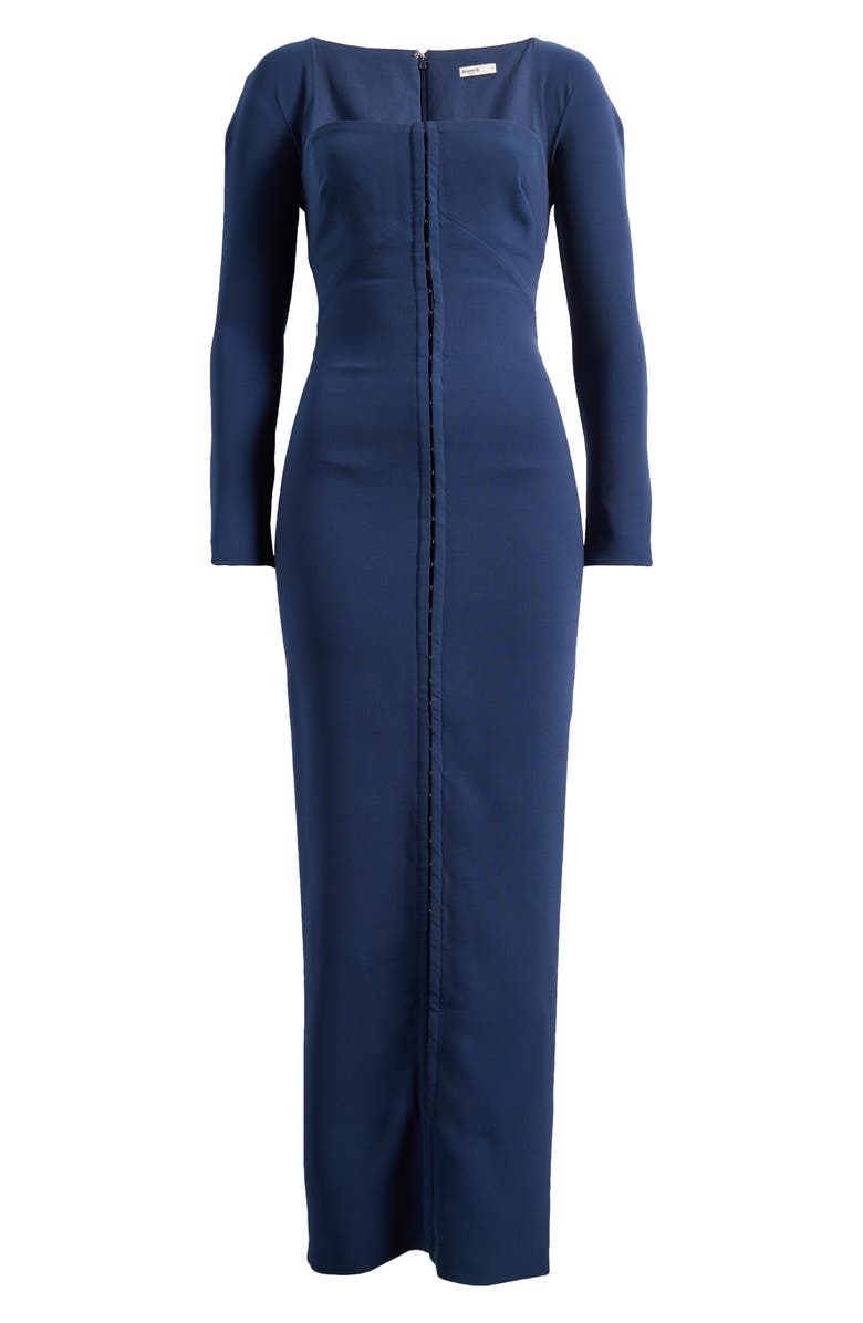 HOUSE OF CB Corinthia Long Sleeve Cocktail Dress, Alternate, color, Dress Blues