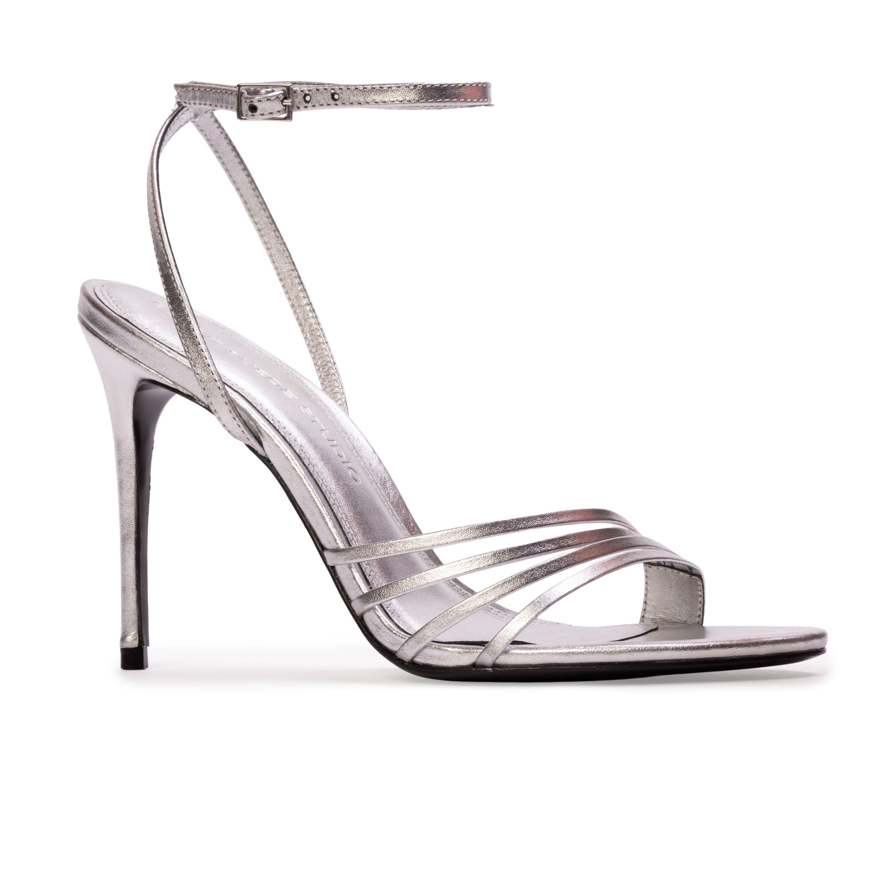 Ella 100 Metallic Sandal, Alternate, color, Silver Metallic