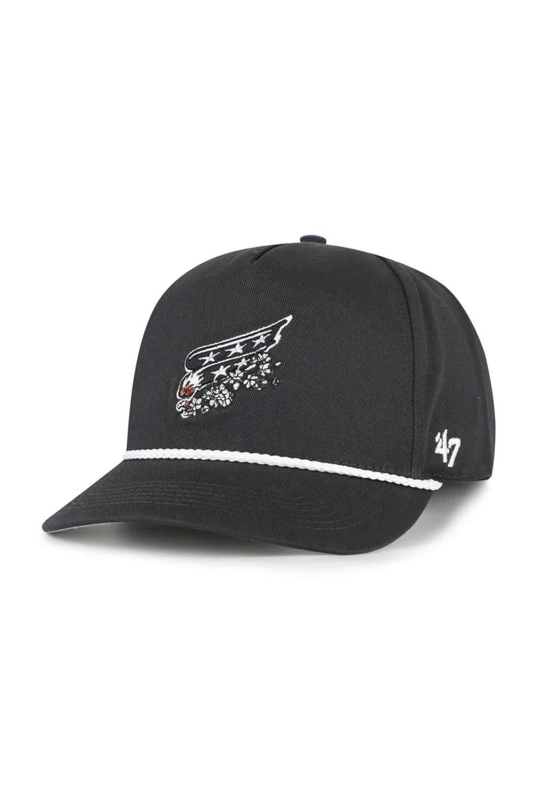 Men's '47 Charcoal Washington Capitals Cherry Blossom Rope Hitch Adjustable Hat, Main, color, Charcoal