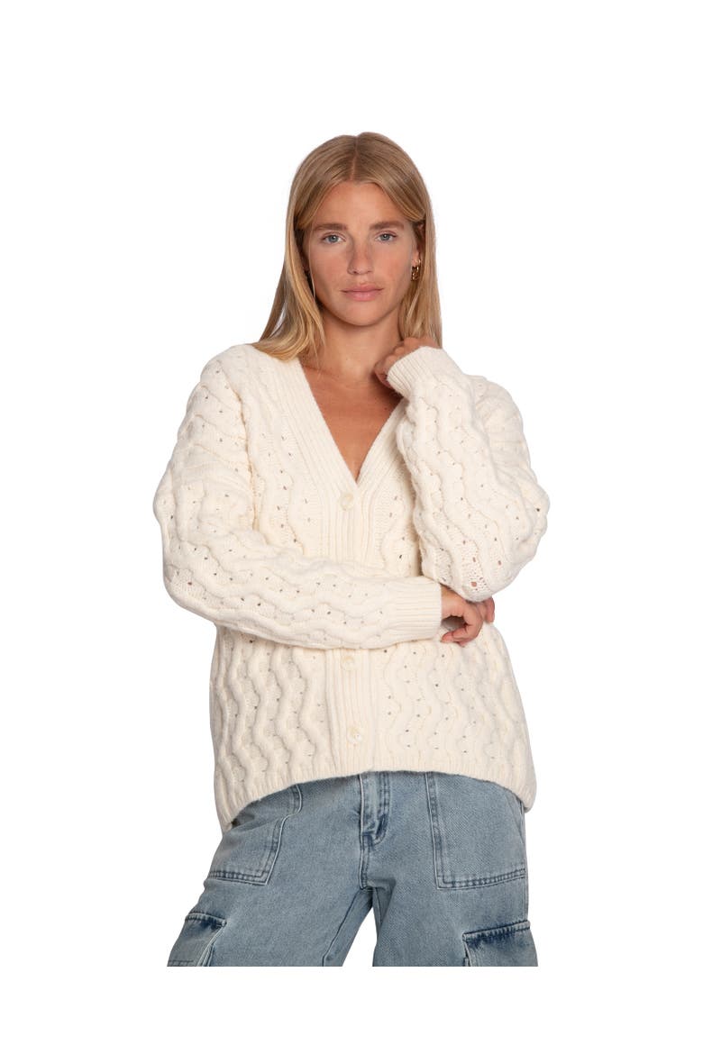 Sugar Plum Chunky Cardigan, Main, color, Cream