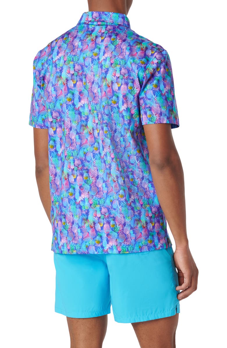 Bugatchi Victor OoohCotton<sup>®</sup> Pineapple Print Polo, Alternate, color,