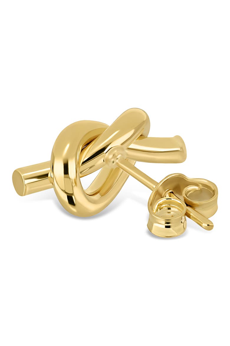 14k Gold Knotted Stud Earrings, Alternate, color, 14K YELLOW GOLD