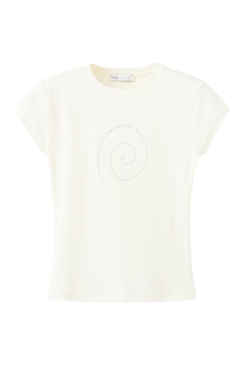 Spiral Studded T-Shirt, Alternate, color, OFF WHITE
