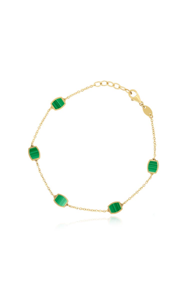 The Lovery Fine Jewelry Malachite Icon Bracelet, Main, color, Malachite
