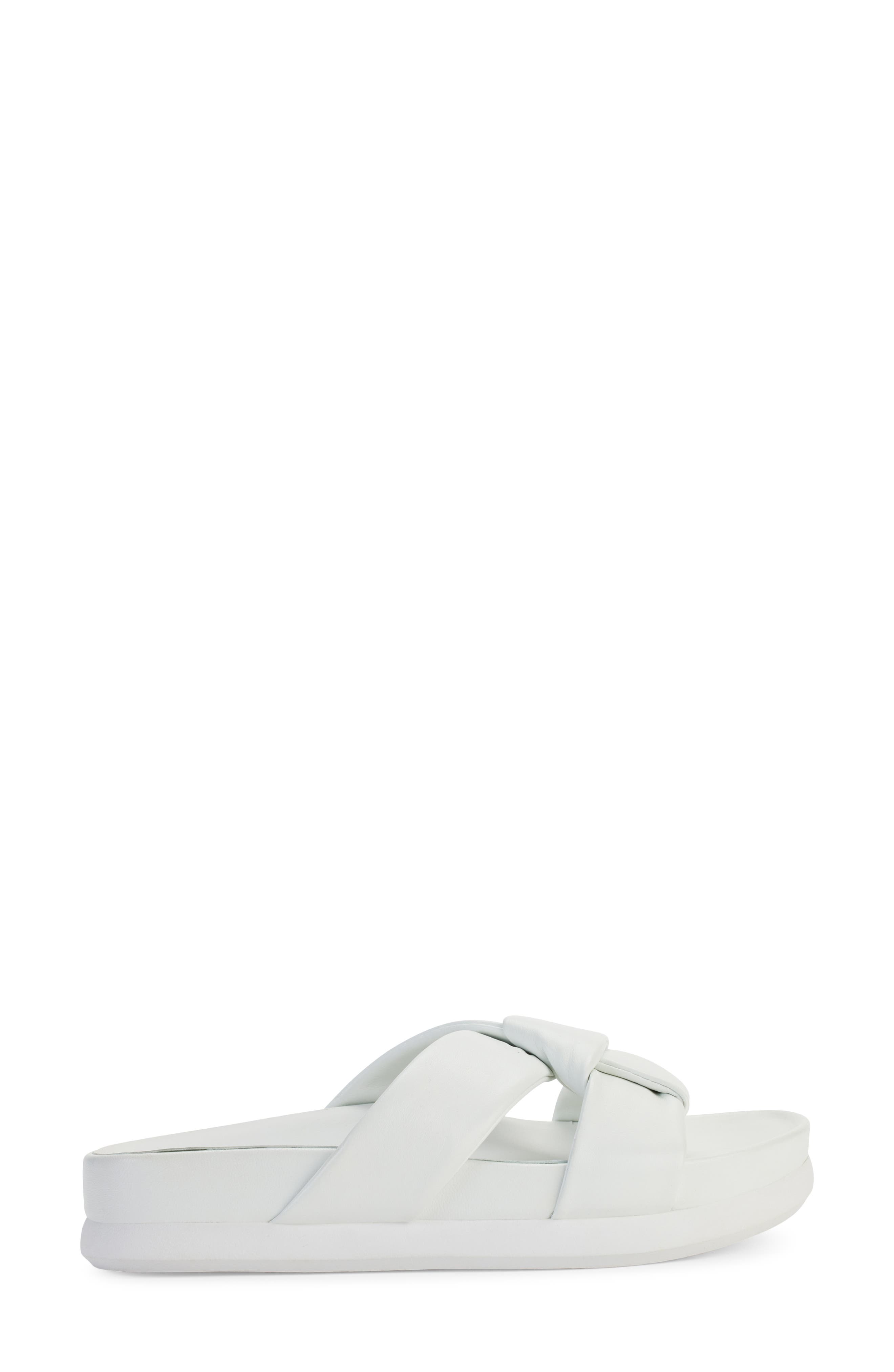 PURE Donna Karan Berke Crisscross Platform Sandal, Alternate, color, Optic White