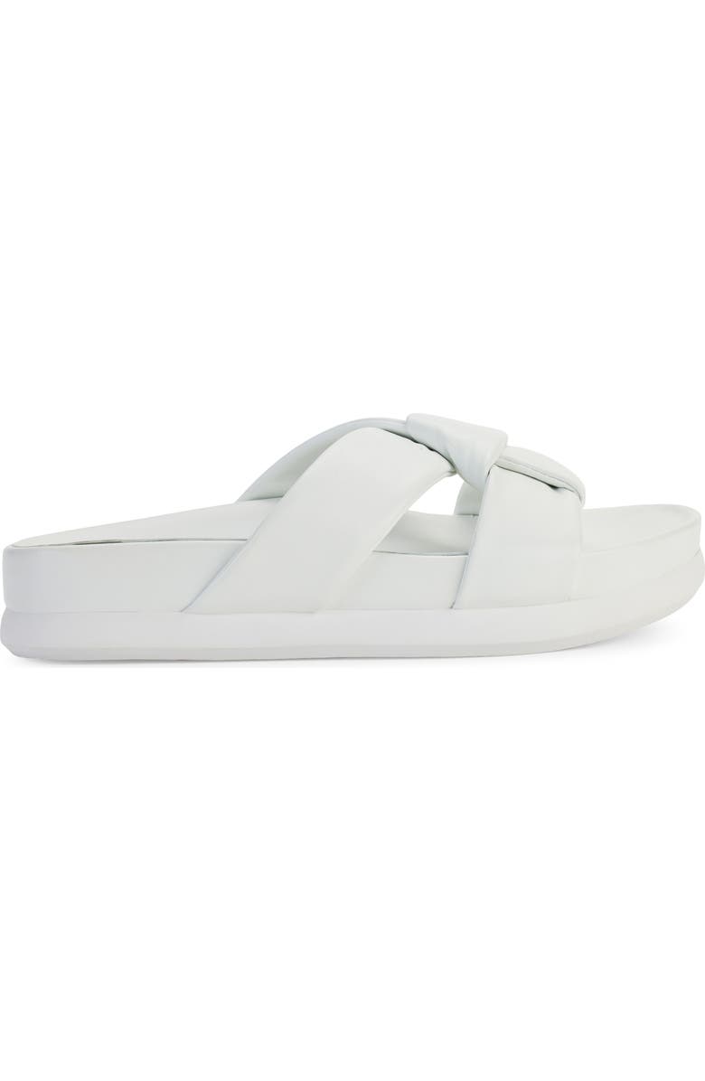 PURE Donna Karan Berke Crisscross Platform Sandal, Alternate, color, Optic White