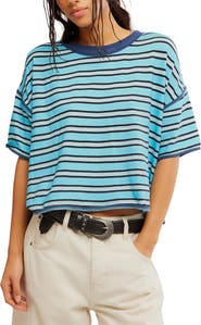 Free People Clean Rugby Stripe Cotton Top