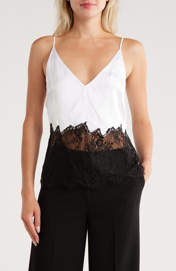 L Agence L'agence Bryna Lace Mix Camisole In Multi