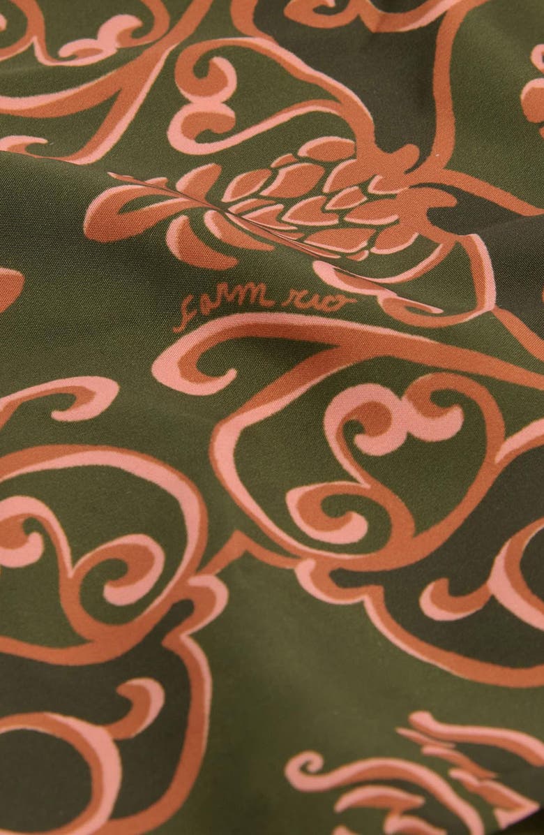 Barbour x Farm Rio Alice Baseball Cap, Alternate, color, Fern/Green Heart