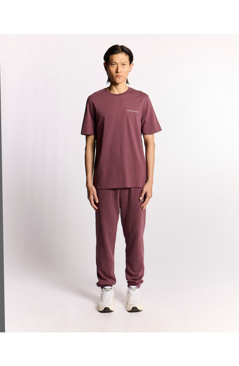 Lyle
Scott Script Long Sleeve T-shirt, Alternate, color, Dusky Maroon