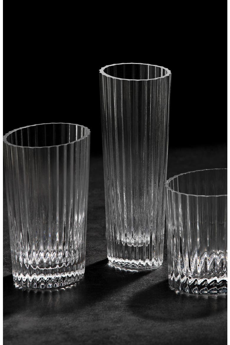 Champagne Glasses NASTRI Set of 6  Transparent 7.5 oz, H 6.5", Alternate, color, No color