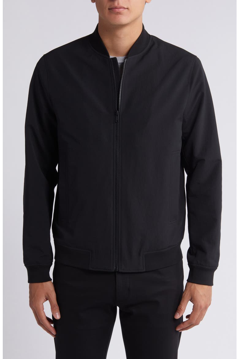 Brenton Bomber Jacket, Alternate, color, BLACK