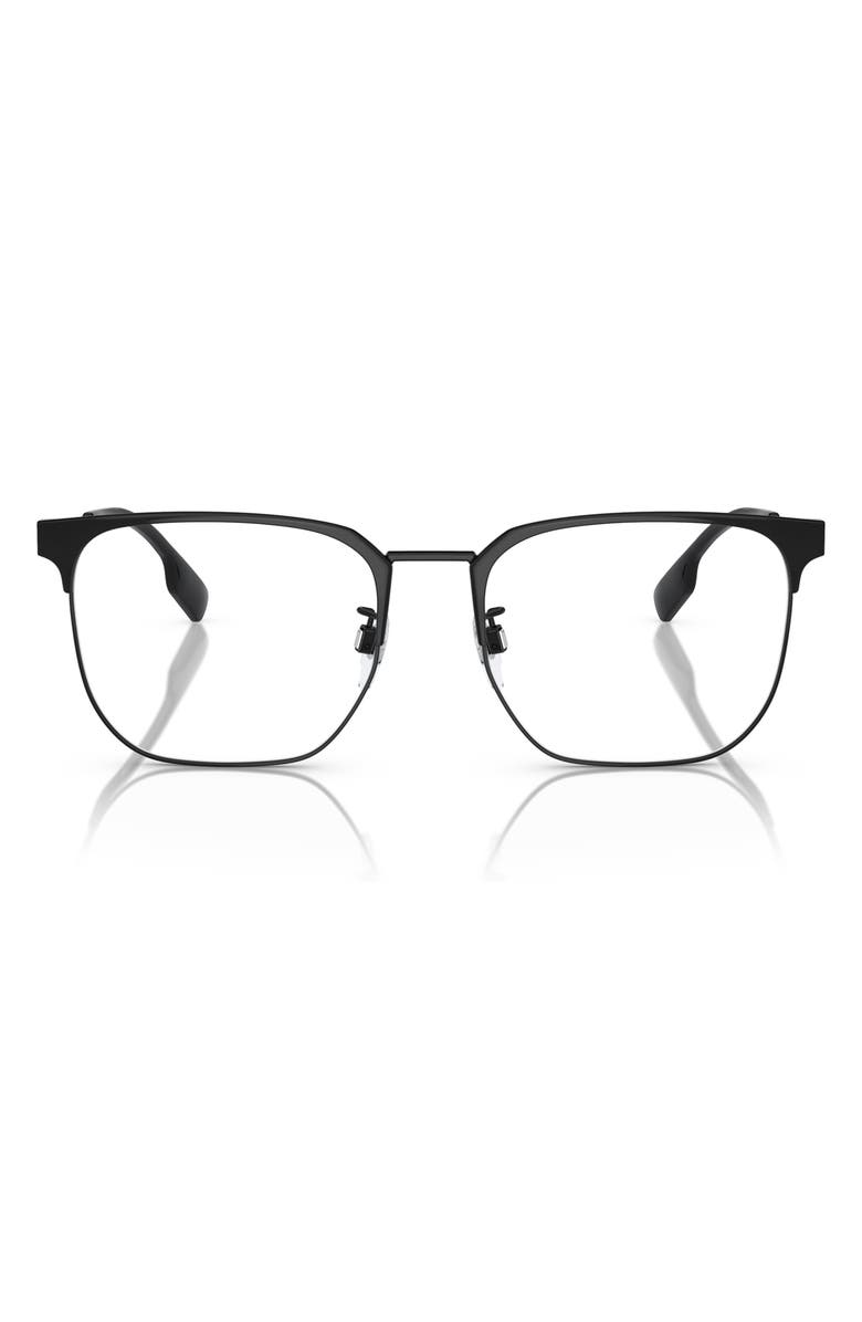 Burberry 55mm Square Optical Glasses, Main, color, Black / Demo Lens