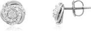 The Lovery Fine Jewelry Diamond Rose Screw Back Stud Earrings