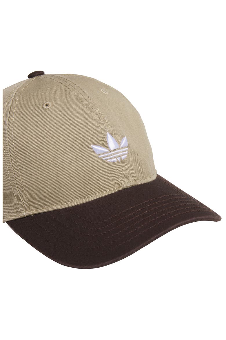 Trefoil Adjustable 6-Panel Baseball Cap, Alternate, color, DARK BEIGE
