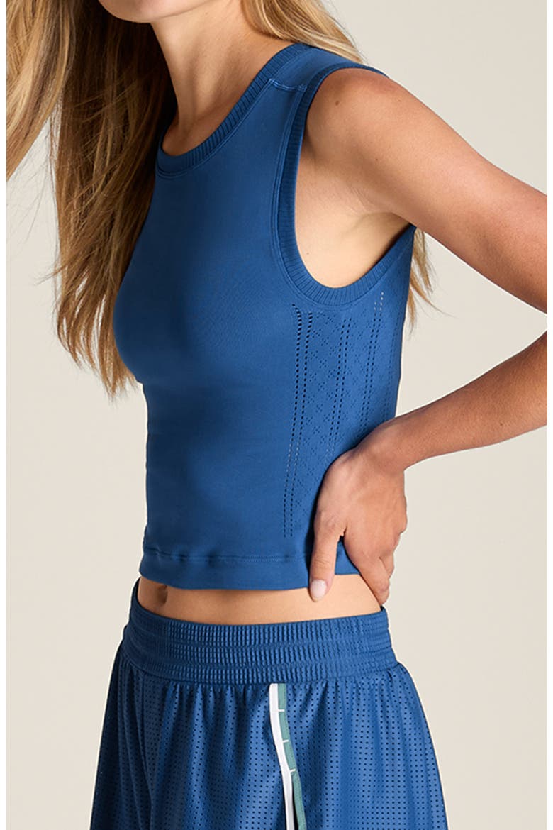 Pro Seamless Pointelle Performance Tank, Alternate, color, ATLANTIC