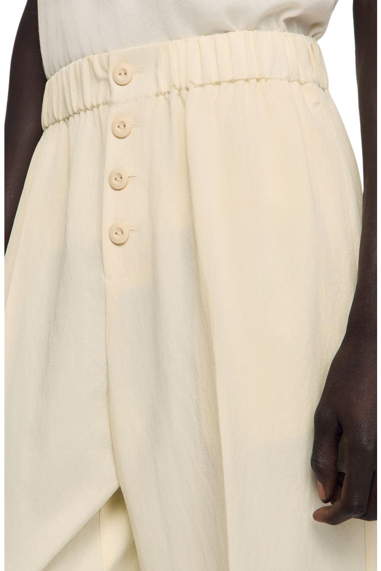 Flowing elasticated trousers, Alternate, color, Butter cream
