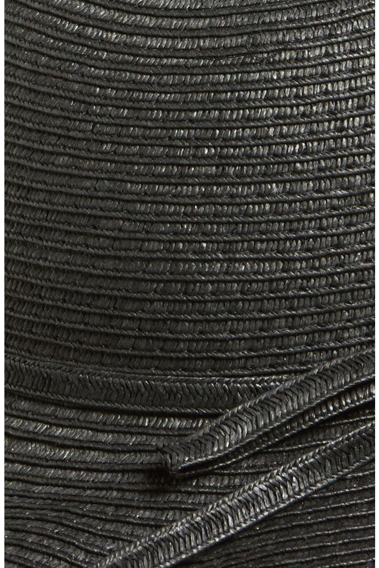 Floppy Straw Hat, Alternate, color, BLACK