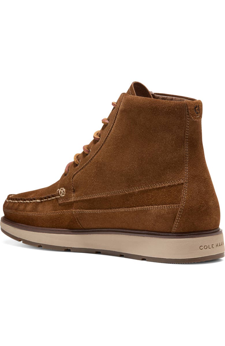 Cole Haan Muir Waterproof Moc Toe Boot, Alternate, color, Brown Suede/ Oat