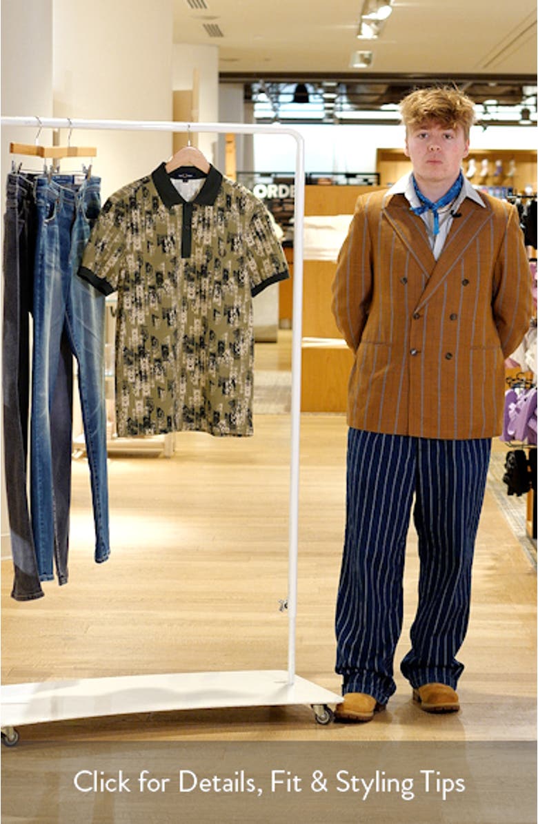 Abstract Print Piqué Polo, sales video thumbnail