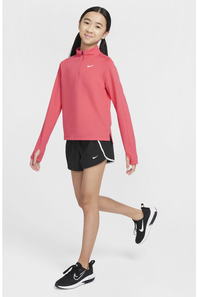 Kids' Dri-FIT Half Zip Pullover, Alternate, color, ASTER PINK/ WHITE