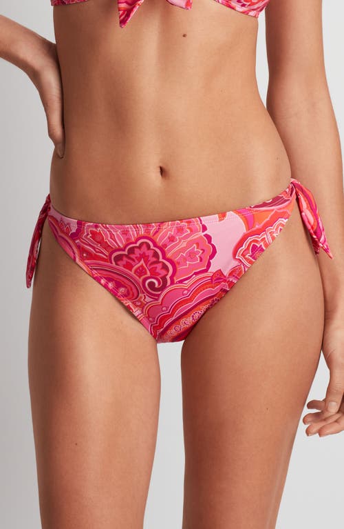 Ralph Lauren Women's Printed Side Tie Hipster Bikini Bottoms In Pink