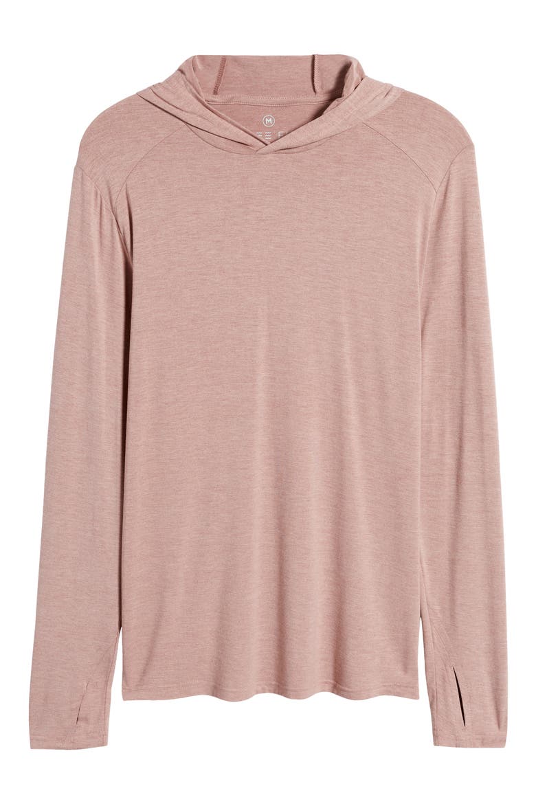 Shade UPF 50+ Hoodie, Alternate, color, HEATHER ADOBE RED