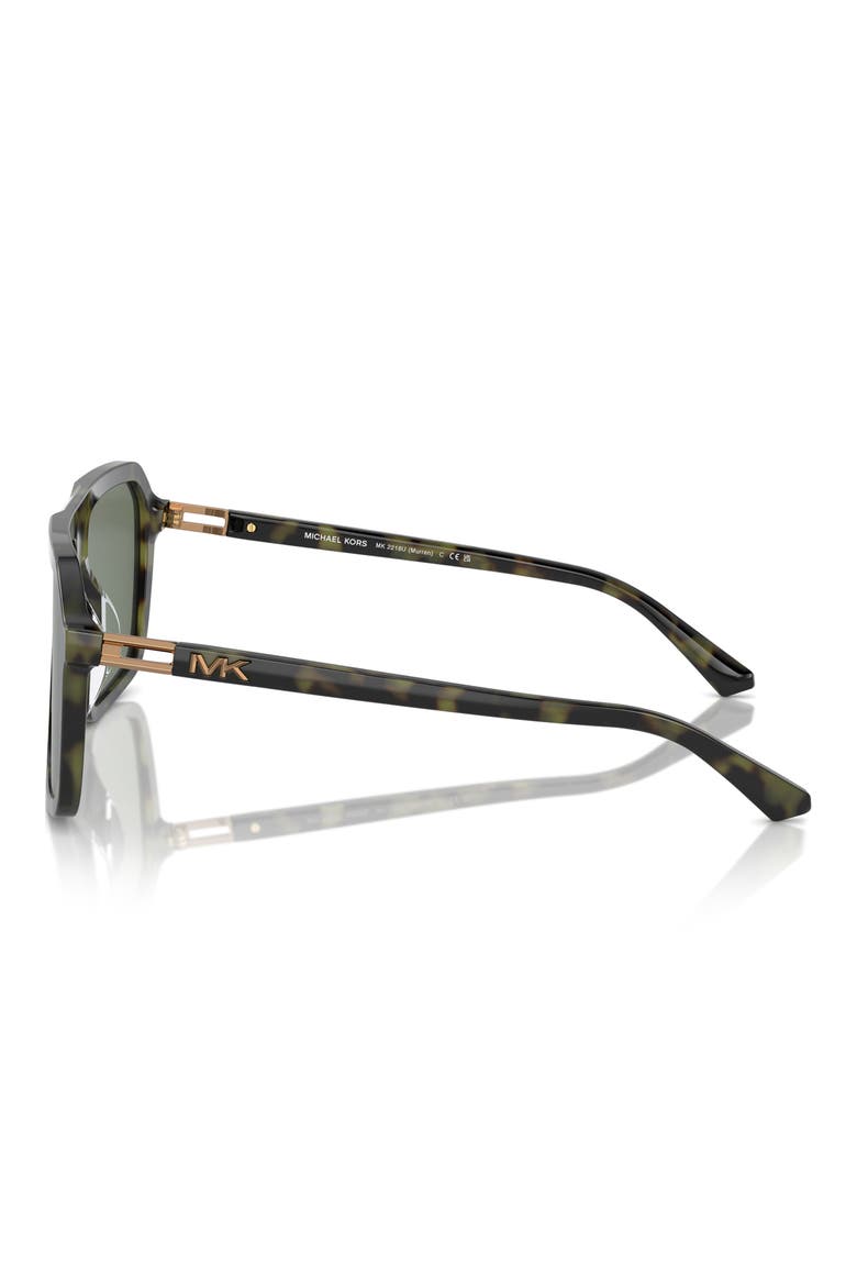 Murren 58mm Square Sunglasses, Alternate, color, OLIVE TORTOISE / OLIVE GREEN
