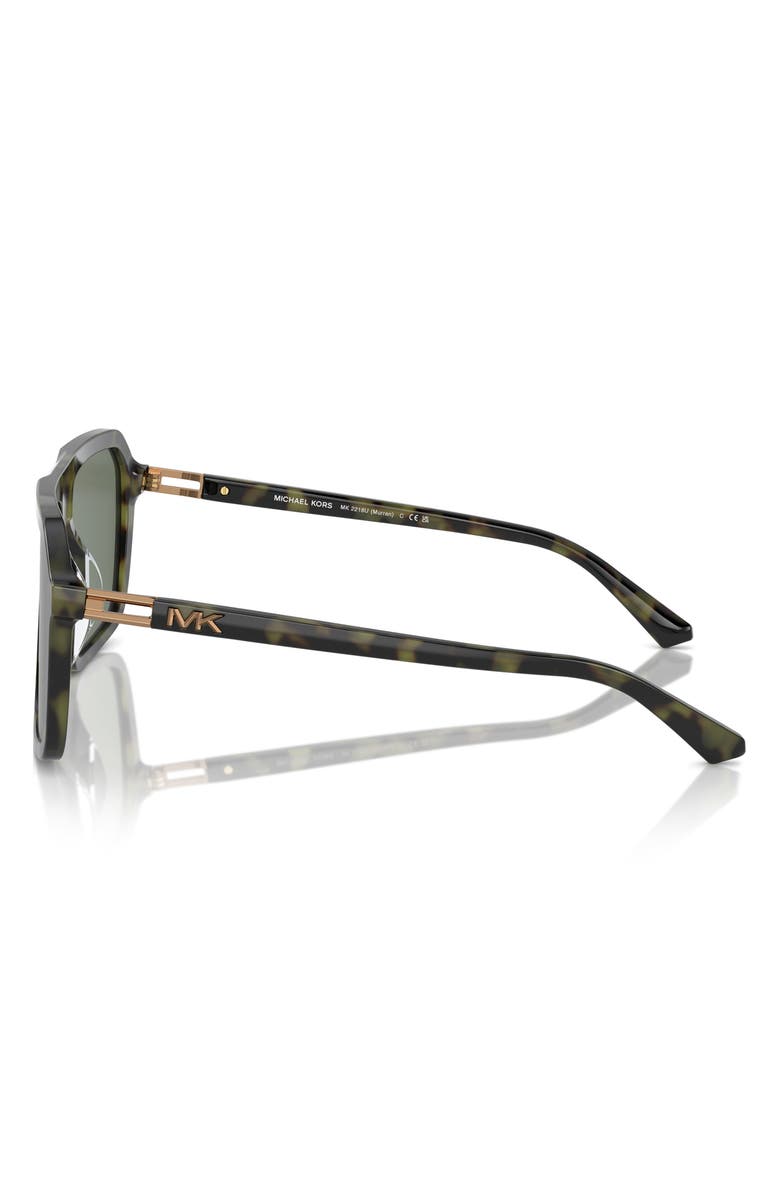 Michael Kors Murren 58mm Square Sunglasses, Alternate, color, Olive Tortoise / Olive Green