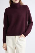 Vince Swing Turtleneck Slit Wool & Cashmere Sweater