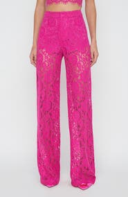 L'AGENCE Livvy High Waist Lace Straight Leg Pants