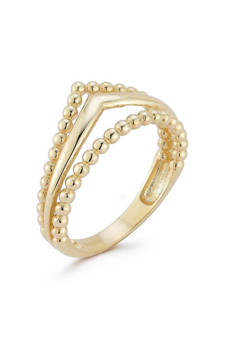 Ember Fine Jewelry Beaded Crown Ring, Alternate, color, Gold