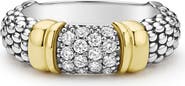 LAGOS Signature Caviar Pavé Diamond Ring, 9mm