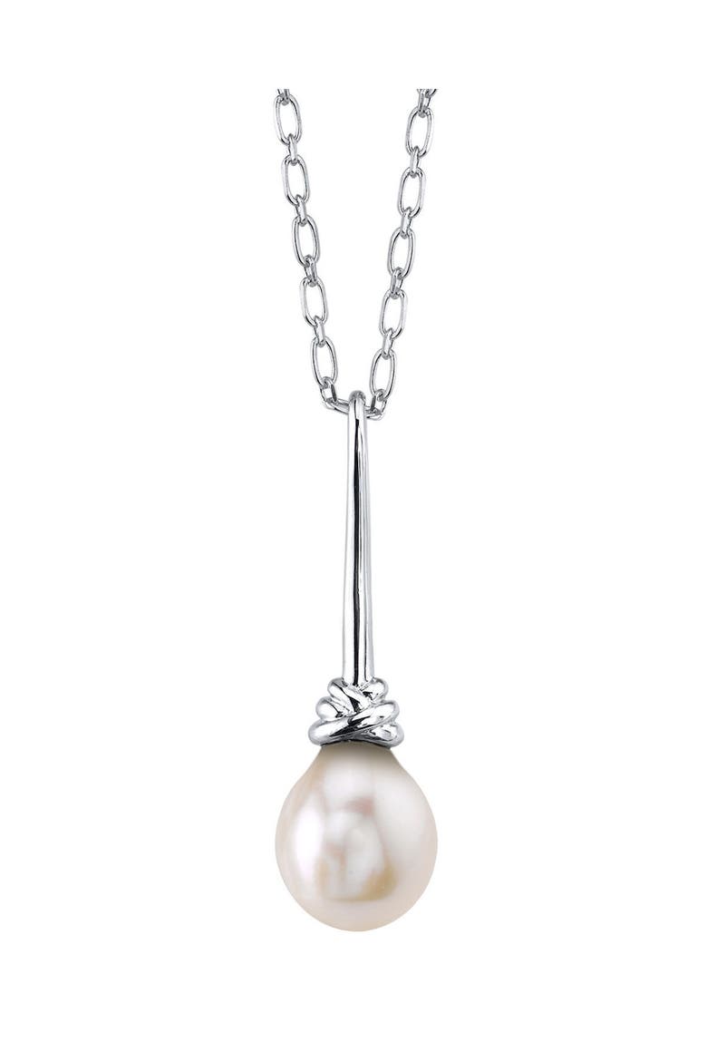Freshwater Drop Pearl Denise Pendant, Main, color, White Pearl