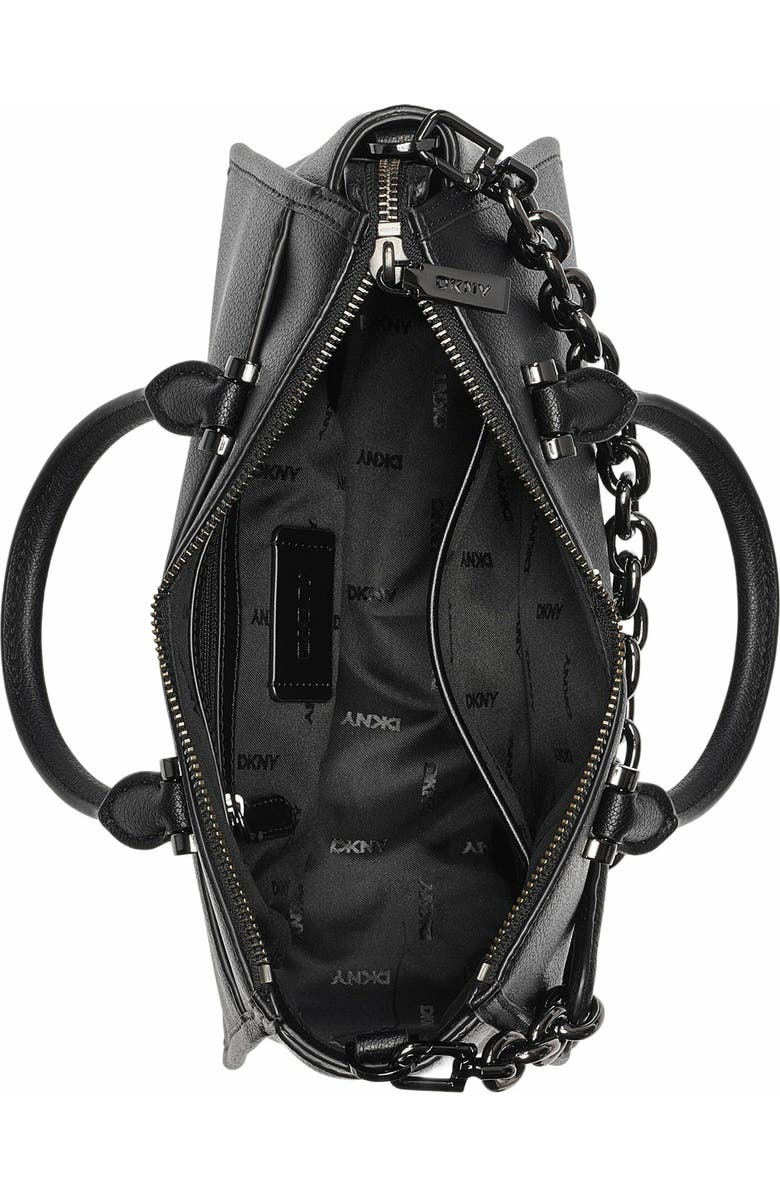 DKNY Adria Satchel, Alternate, color, Black/Gunmetal