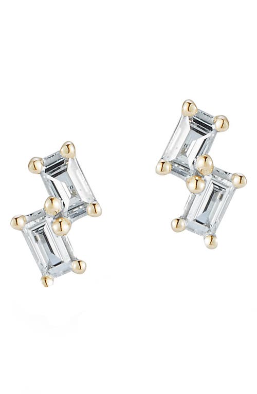Dana Rebecca Designs Baguette Diamond Stud Earrings in Yellow Gold  product