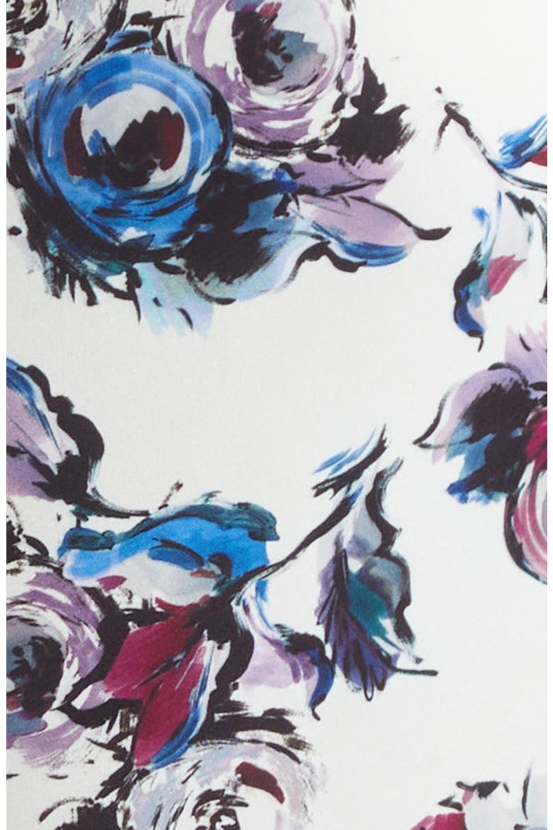 Laelia Floral Strapless Gown, Alternate, color, FLORAL PURPLE/BLUE ON IVORY