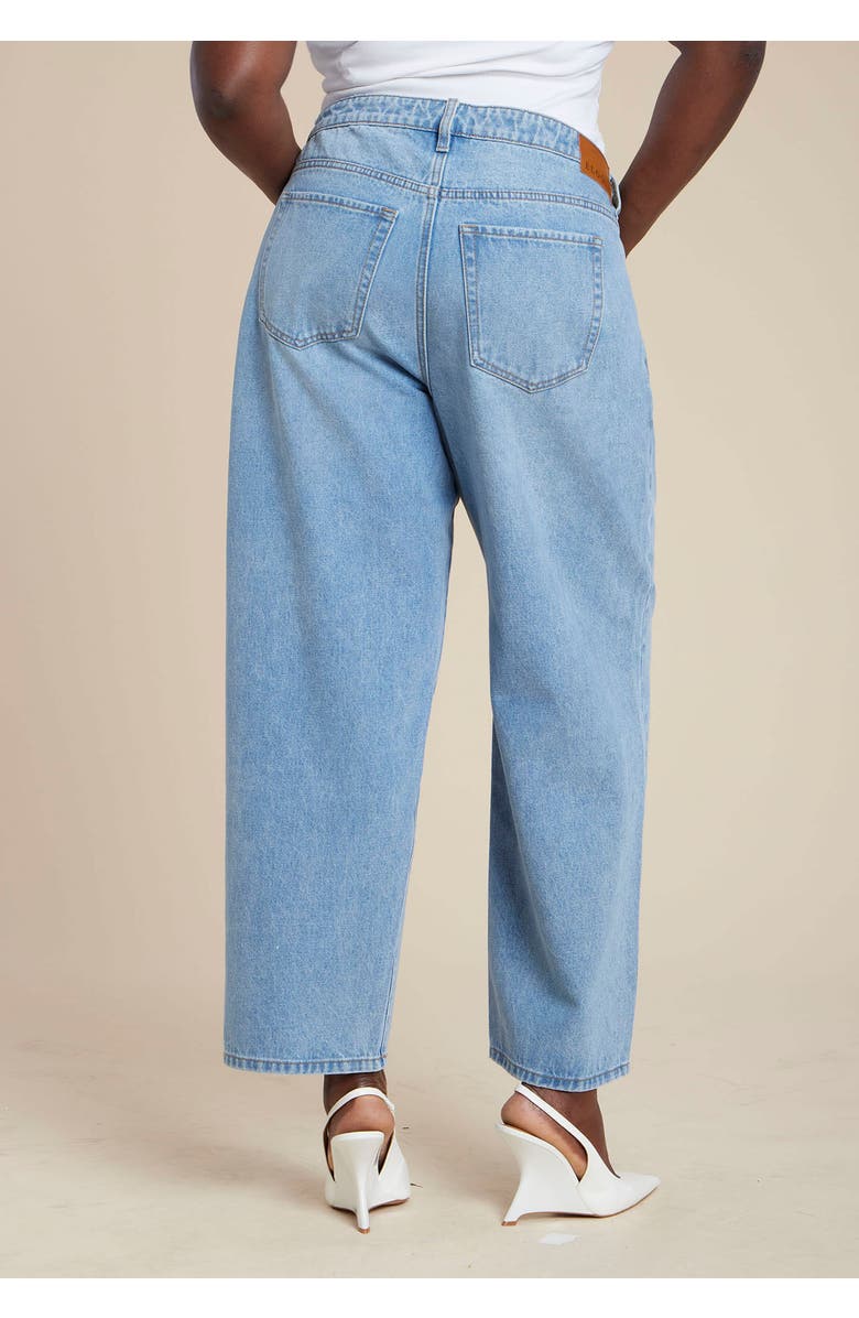 ELOQUII Relaxed Jean With Rhinestone Trim Pocket, Alternate, color, Vintage Blue