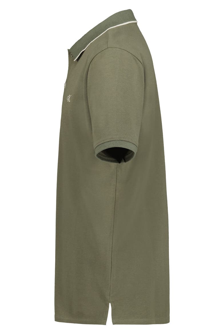 Kids' Tipped Piqué Polo, Alternate, color, DUSTY OLIVE