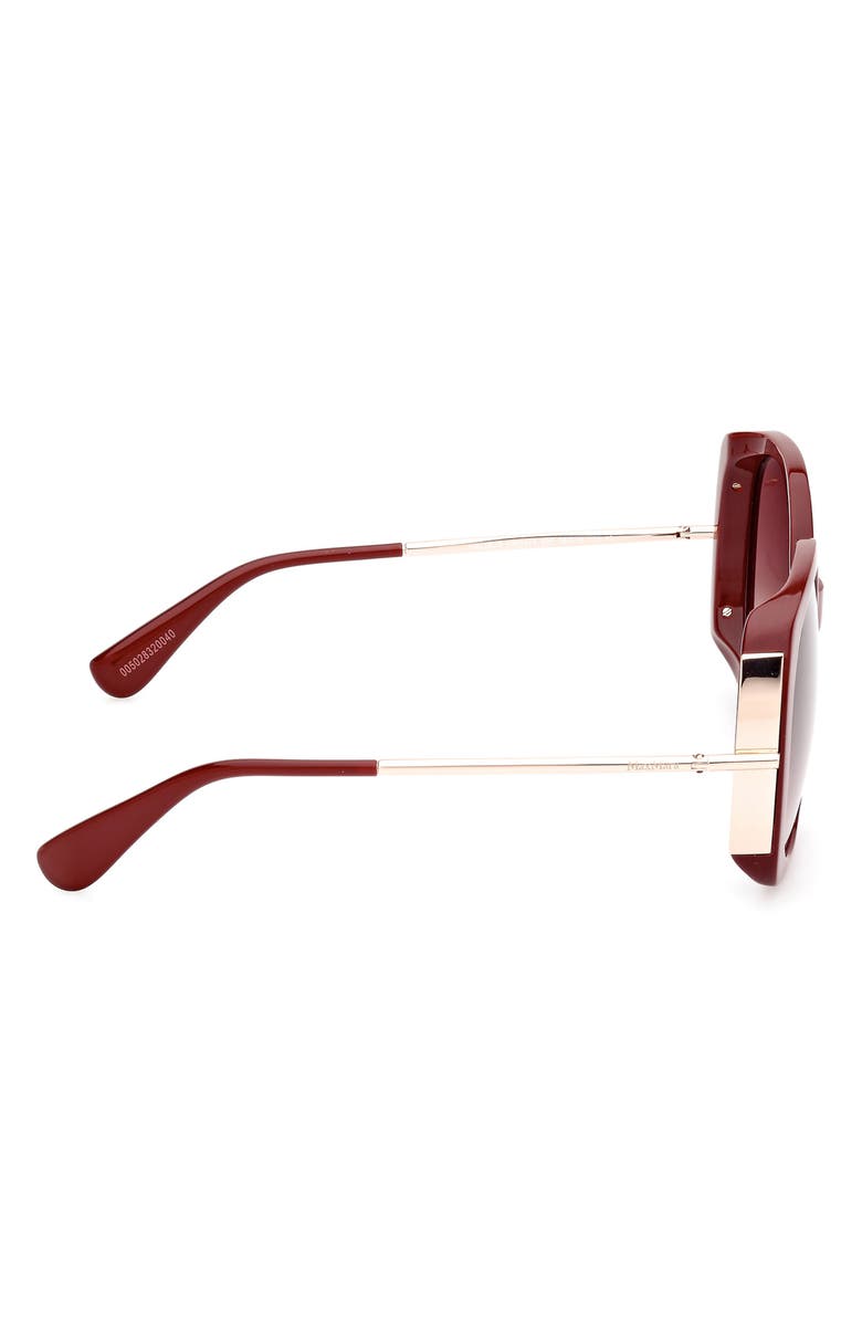 Max Mara Malibu 58mm Gradient Butterfly Sunglasses, Alternate, color, Red / Pale Gold / Brown Lenses