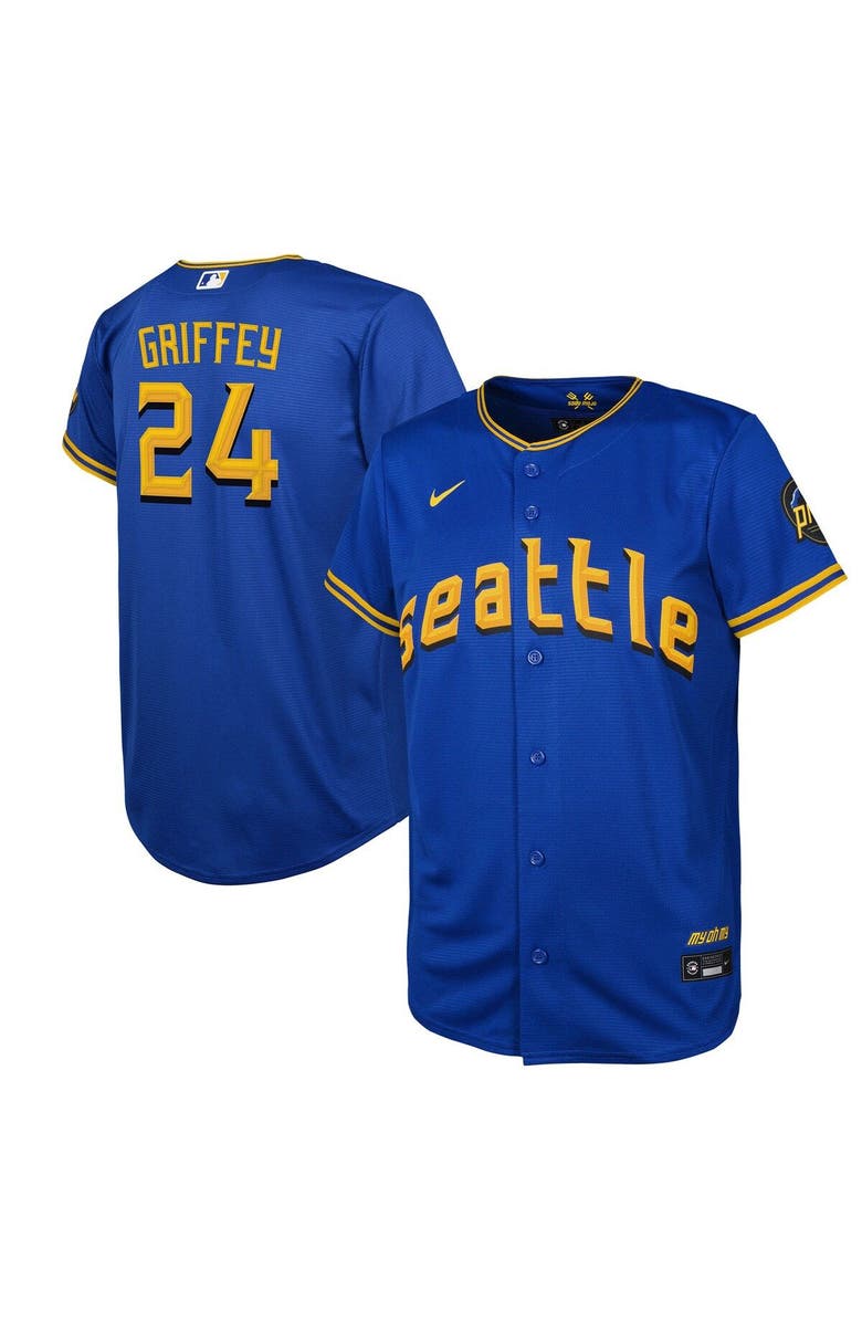 Nike Youth Nike Ken Griffey Jr. Royal Seattle Mariners 2023 City Connect Replica Player Jersey, Main, color, 