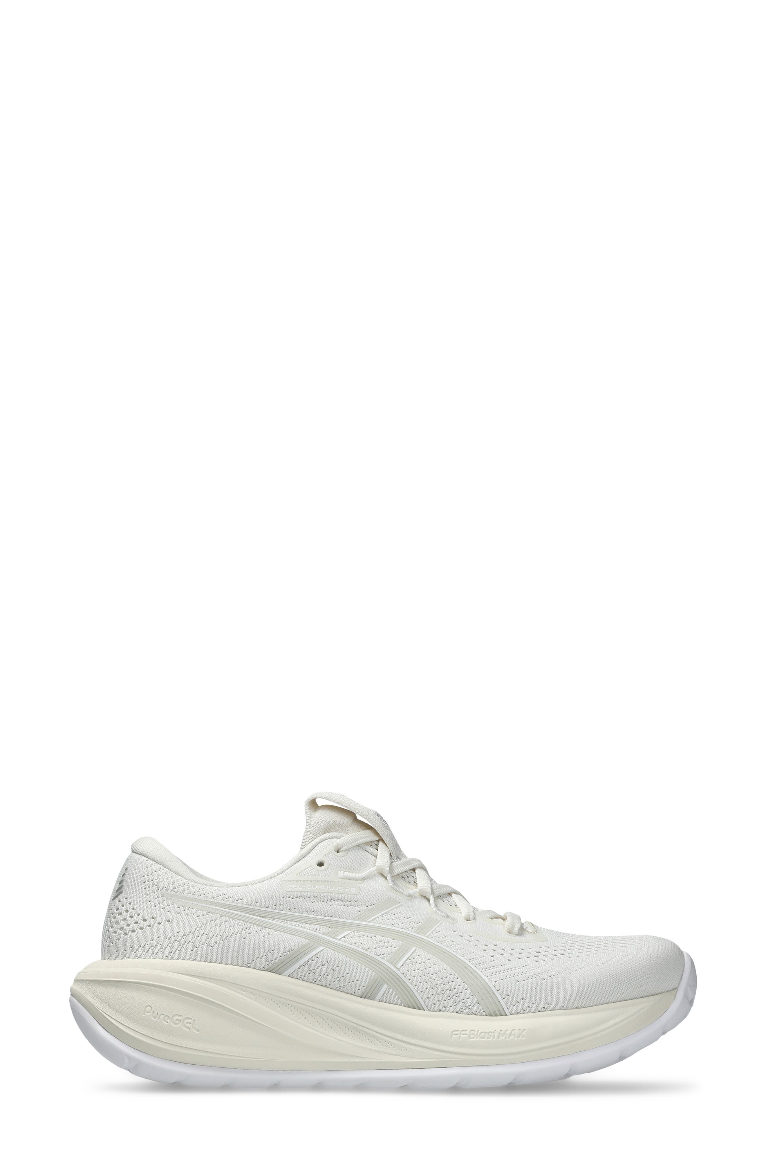 GEL-CUMULUS® 28 Running Shoe, Alternate, color, CREAM/ GLACIER GREY