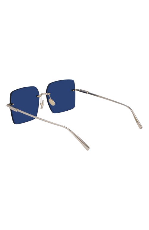 Ferragamo Prisma 60mm Rectangular Sunglasses In Blue